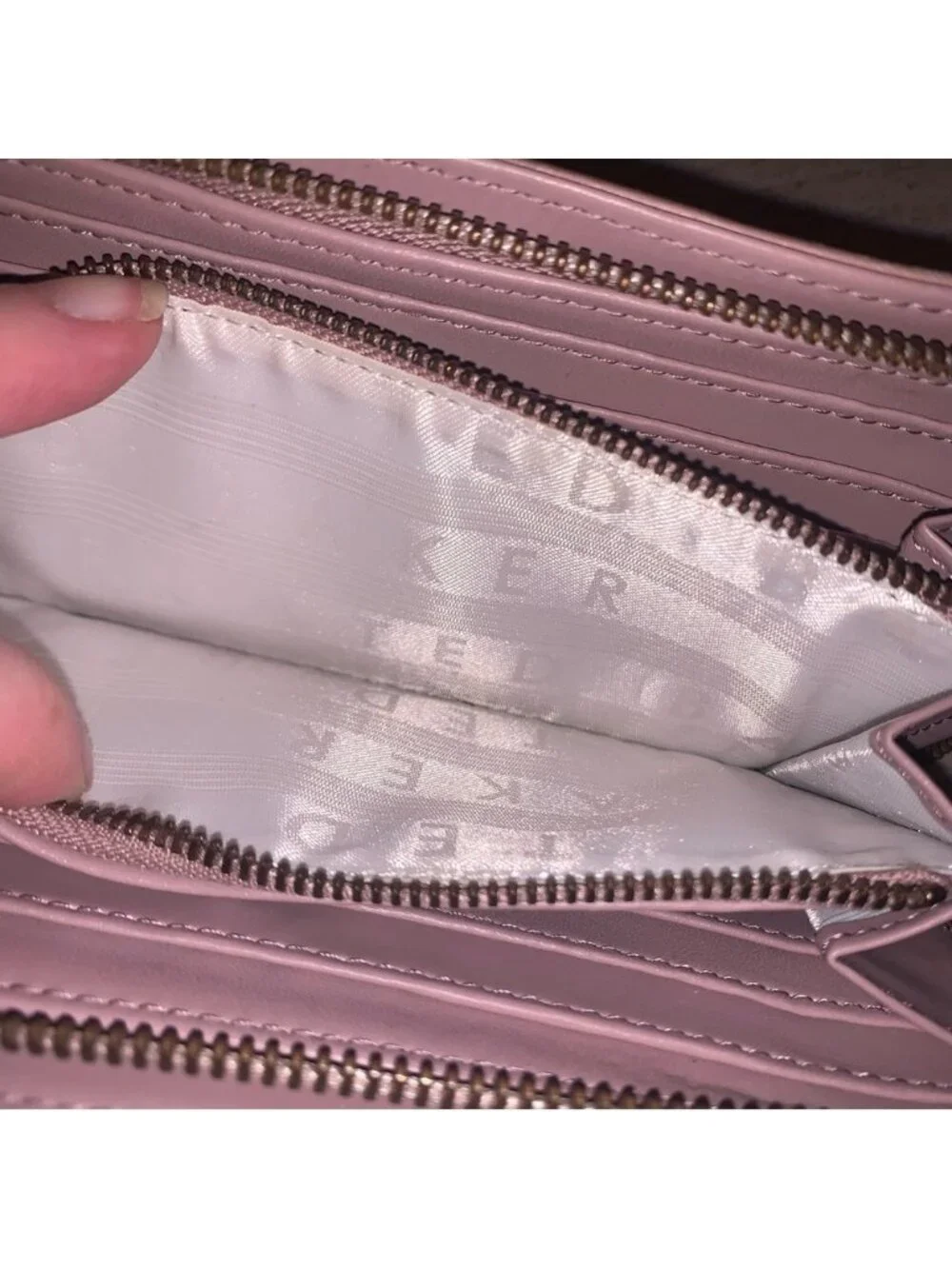 Ted baker pink leather wallet
